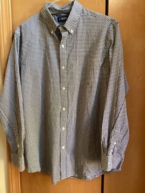 Chaps Long Sleeve Gingham Buttondown Mens Shirt size L